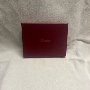 Cartier Burgundy Box with Gold Logo